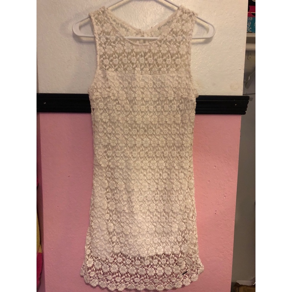 White crochet dress